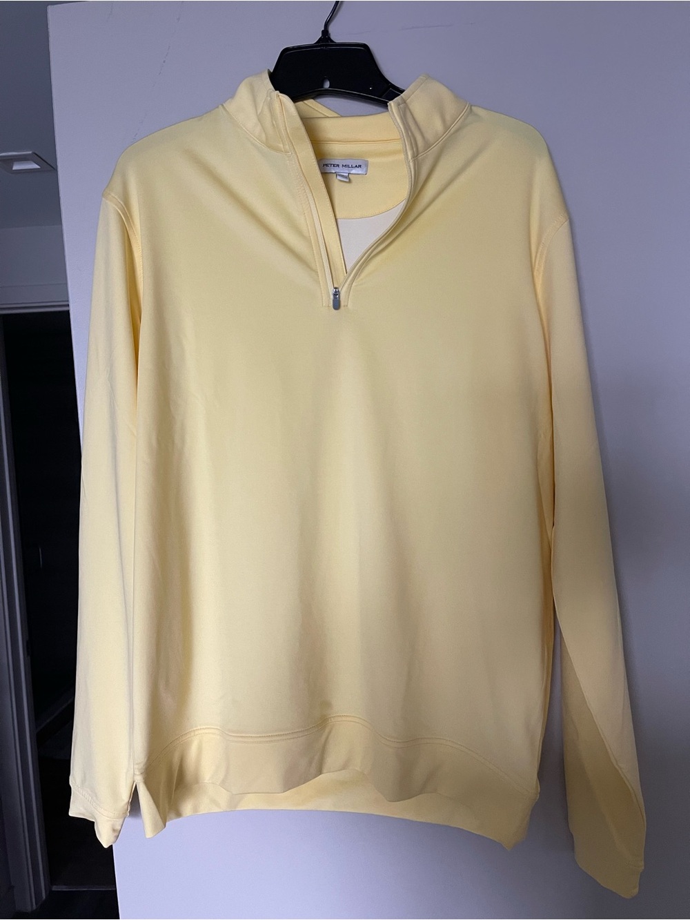 Peter Millar Men's Pale Yellow Half-Zip Pullover Sweater